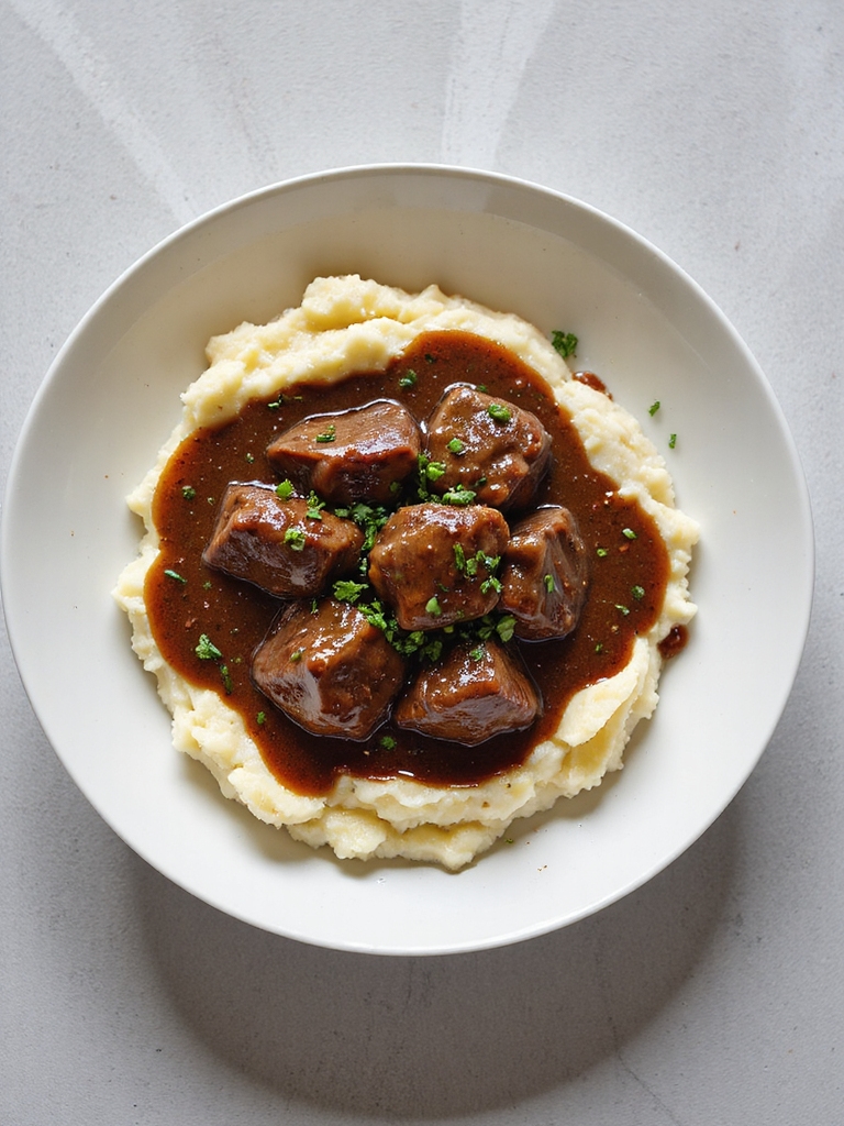 stovetop brown braised beef tips