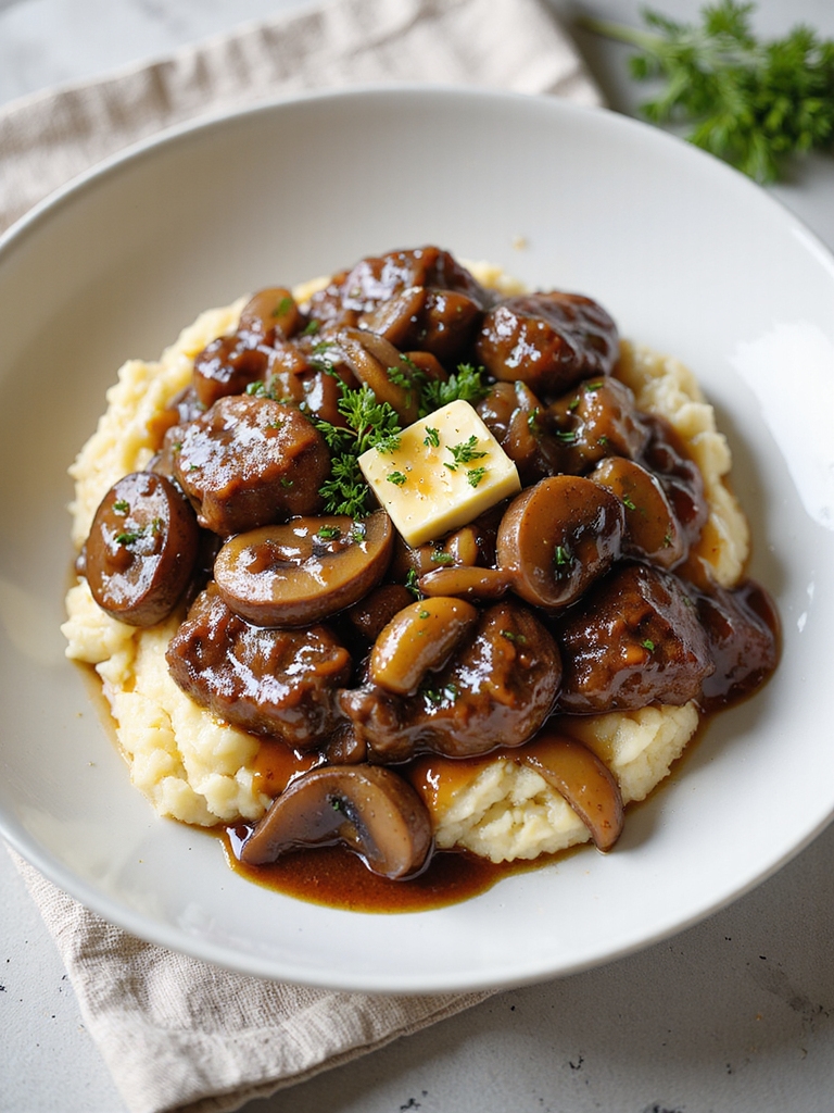 stovetop seared beef tips