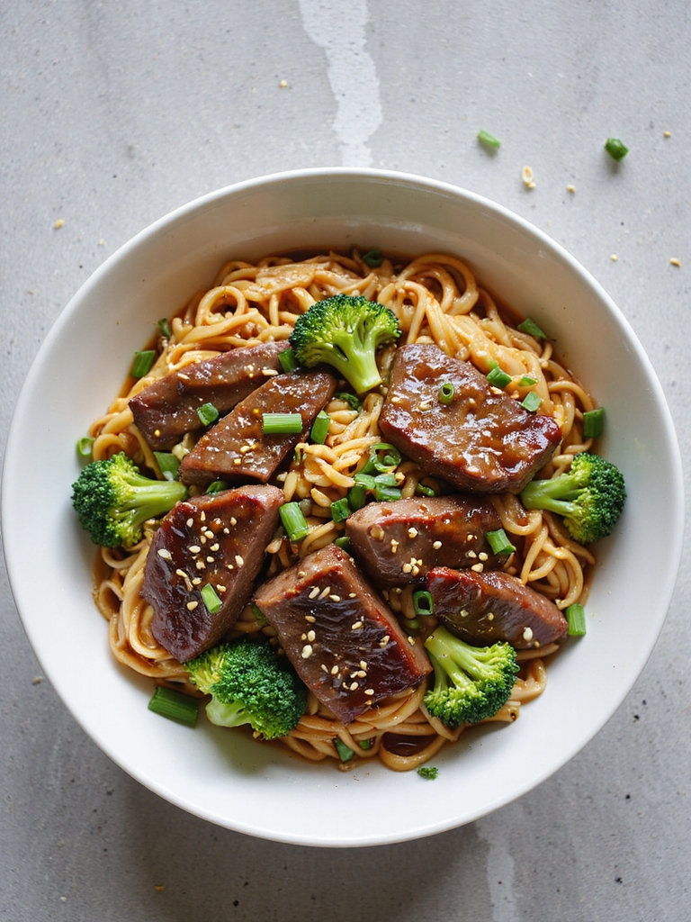 tender beef broccoli noodles