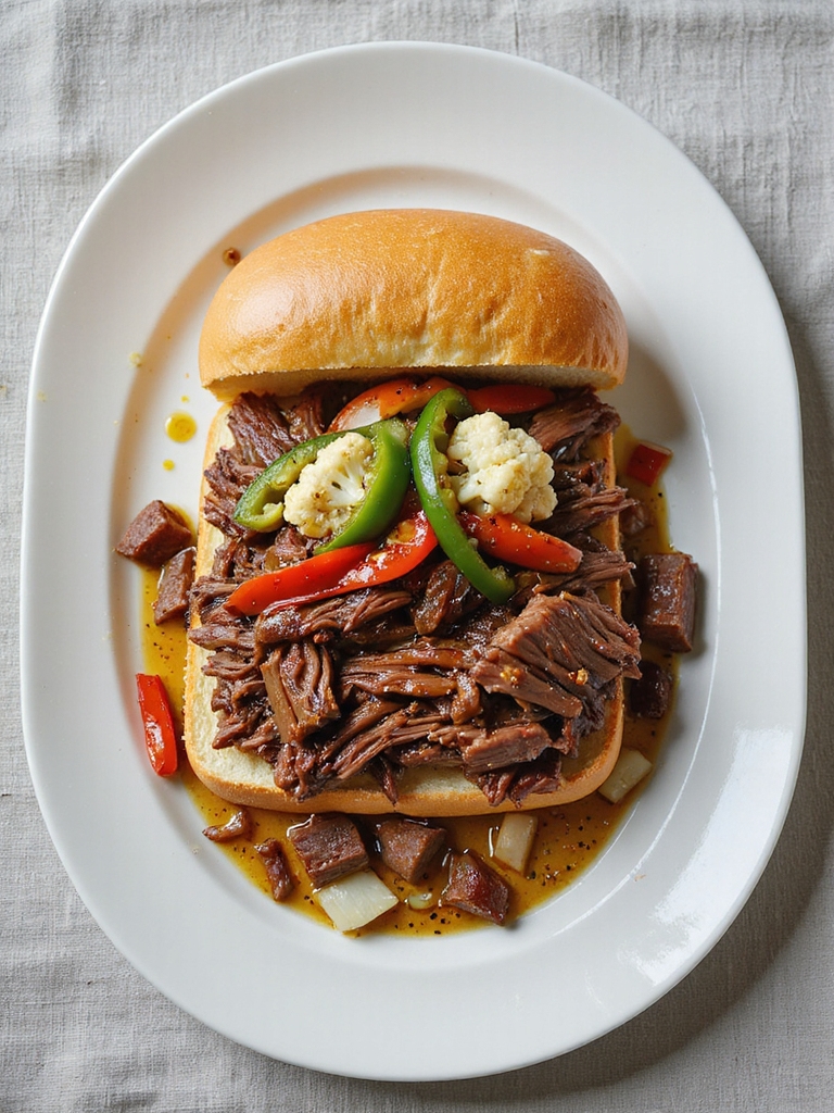 tender beef peppers giardiniera