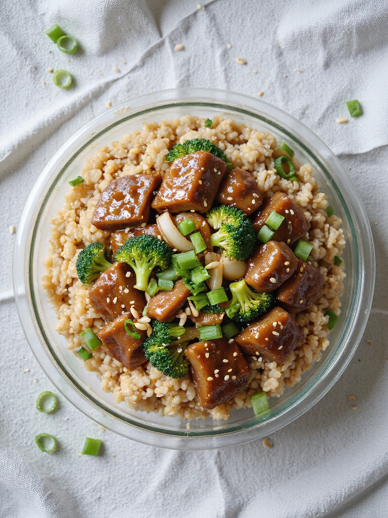 tender marinated beef bowls