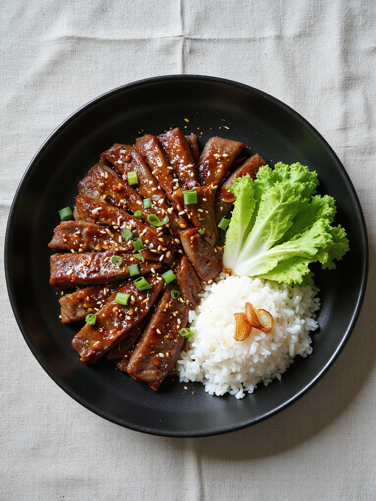 thinly sliced marinated beef