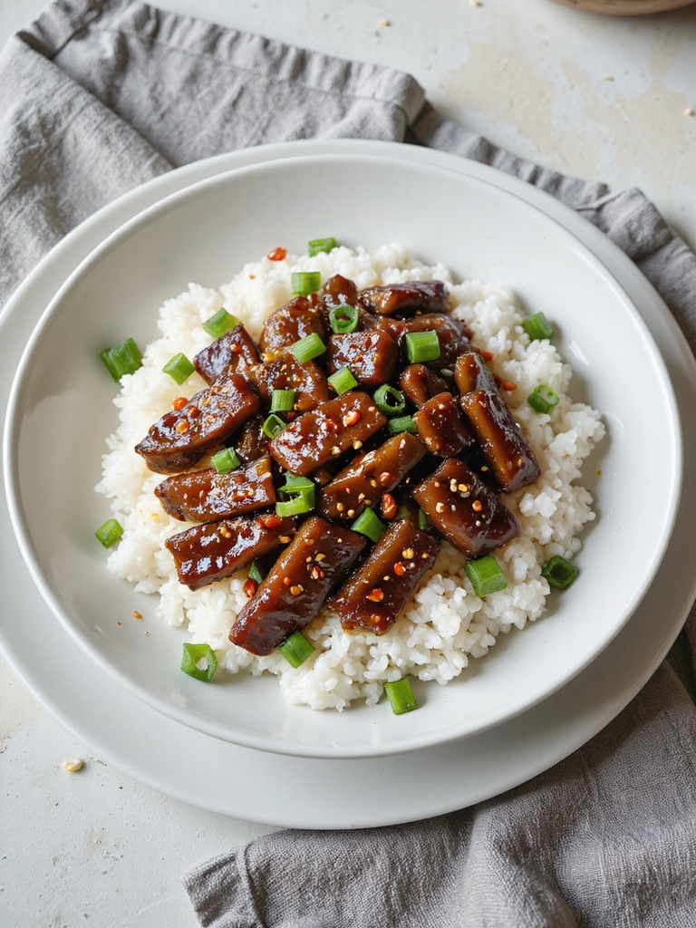 ultra thin garlicky sweet beef