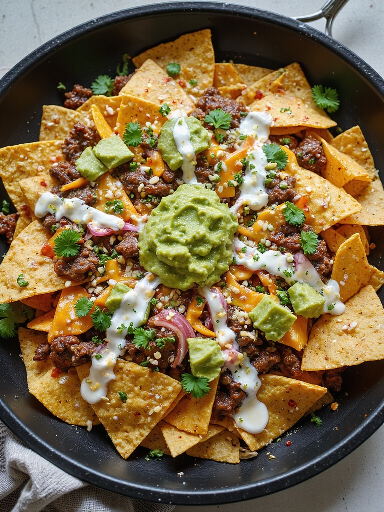 zesty lime beef nachos