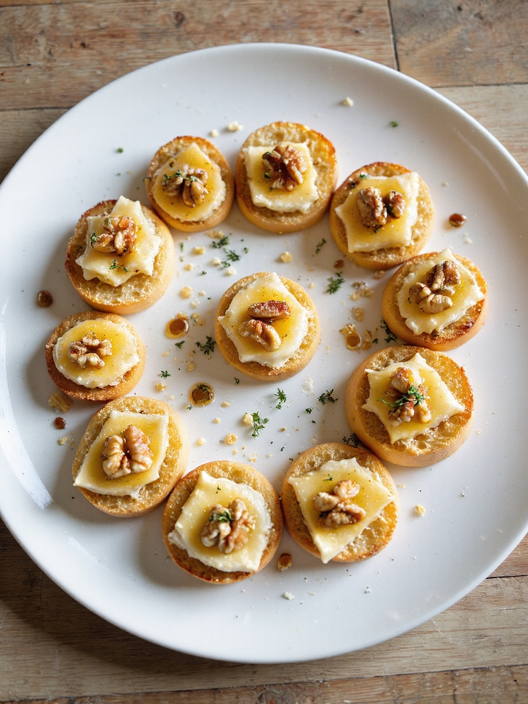 air fried brie apple crostini