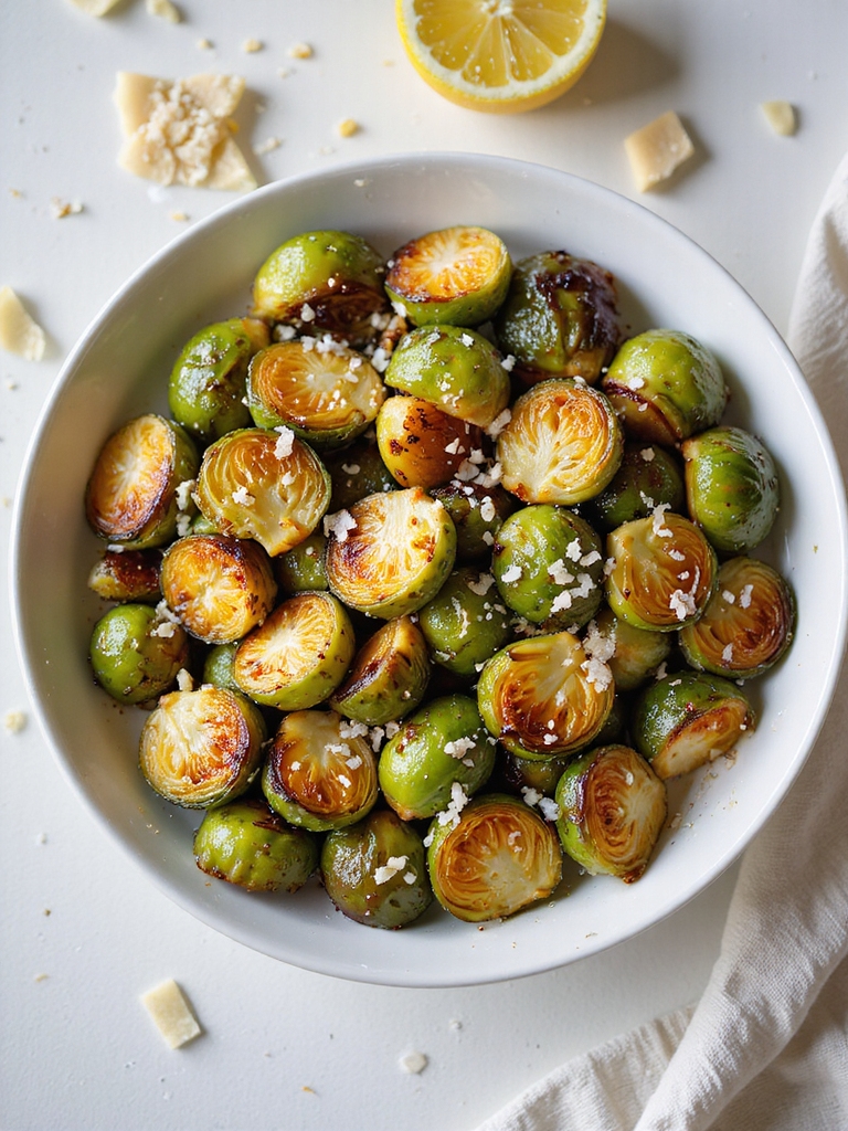 air fried caramelized brussels sprouts