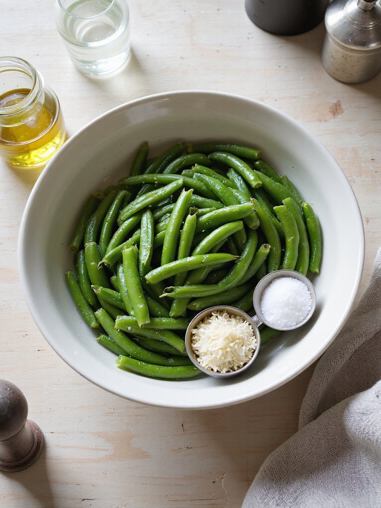 air fried crispy seasoned greenbeans