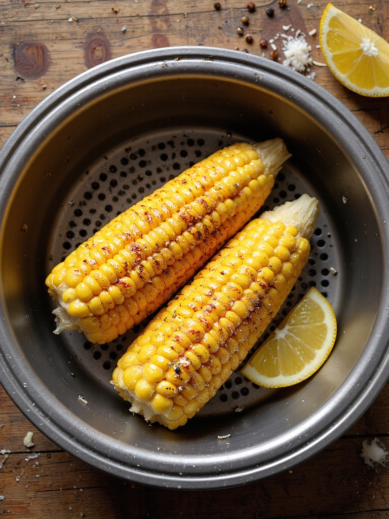 air fried frozen corn cobs