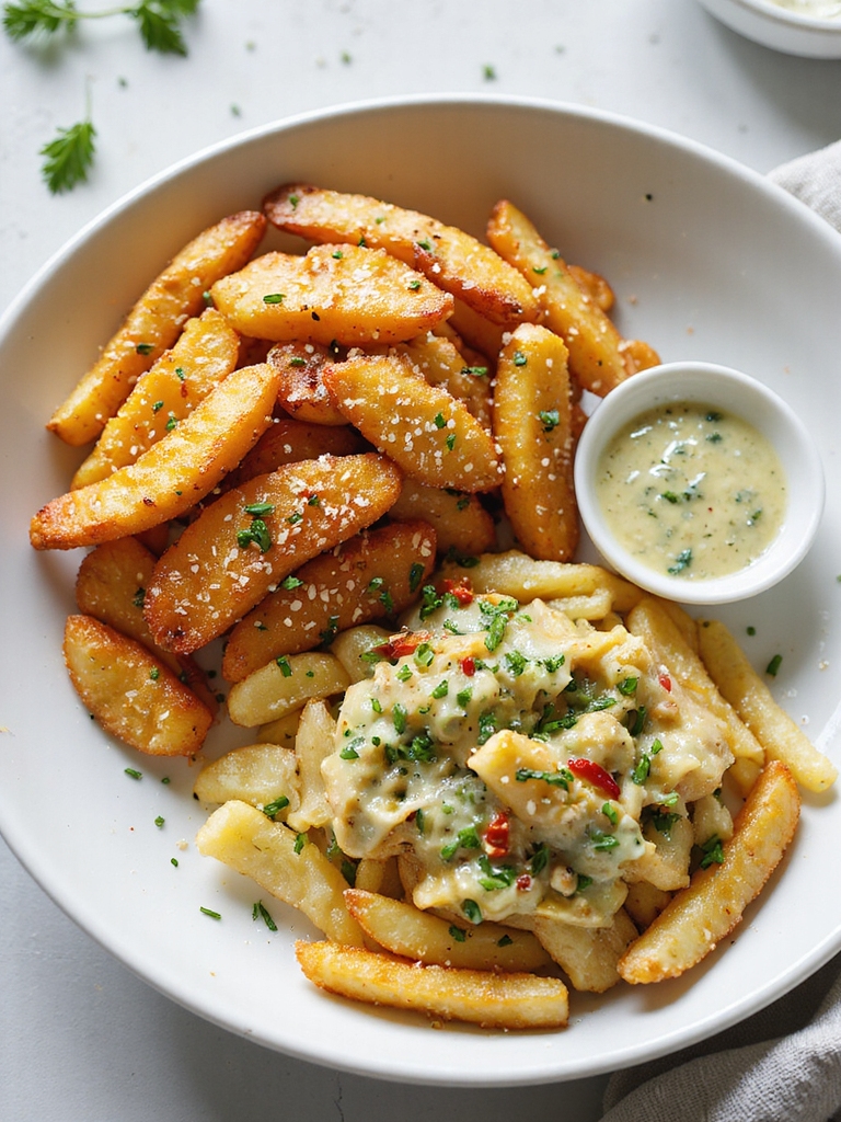 air fried garlic parmesan fries