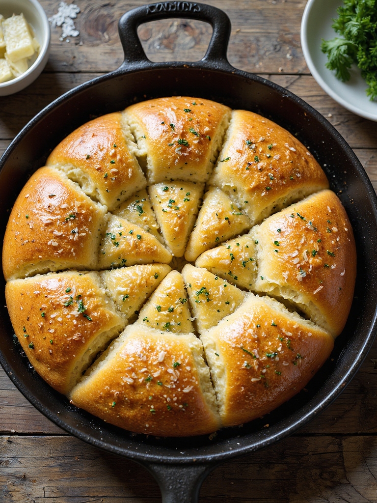 air fried garlic parmesan pull apart