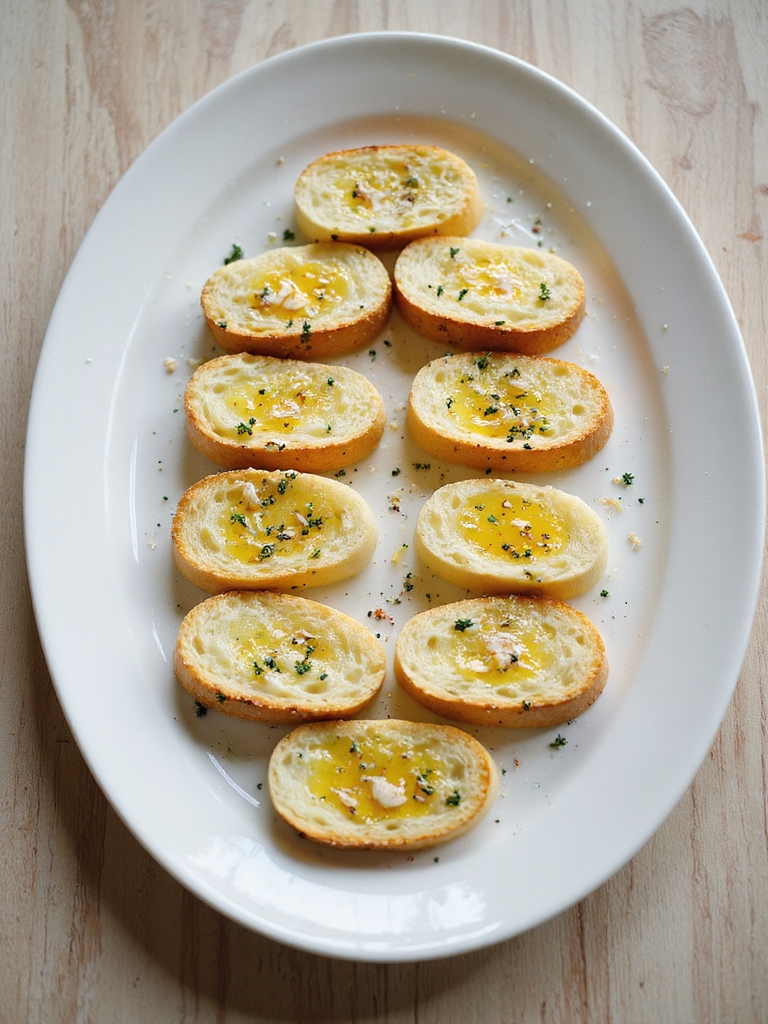 air fried garlicky herb slices