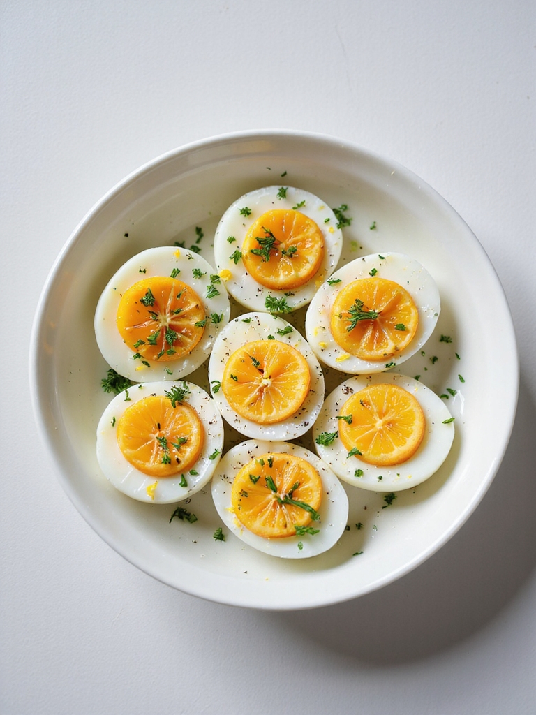 air fried herbed hard boiled eggs