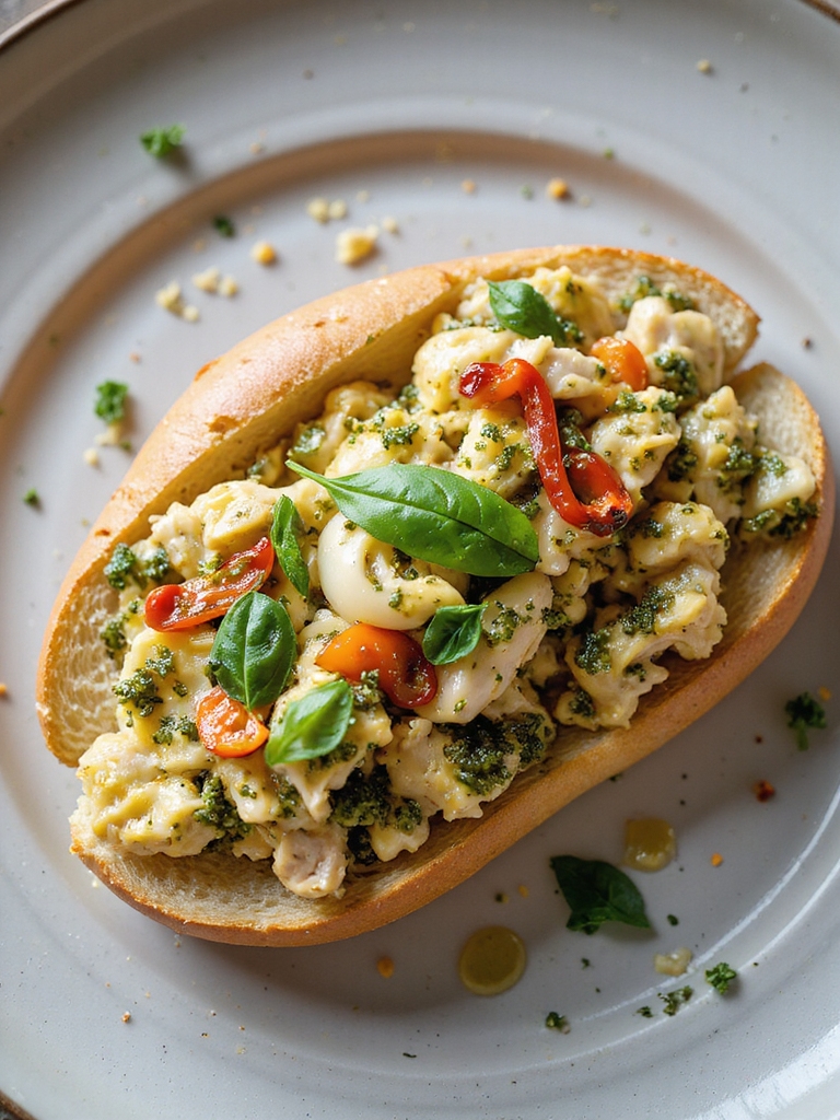 air fried pesto chicken sandwich