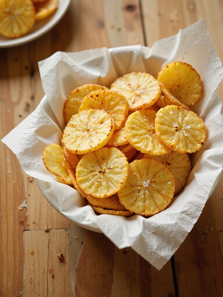 air fried thin potato chips