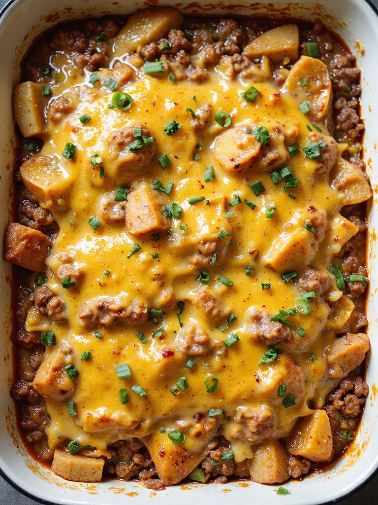 beef potato enchilada casserole