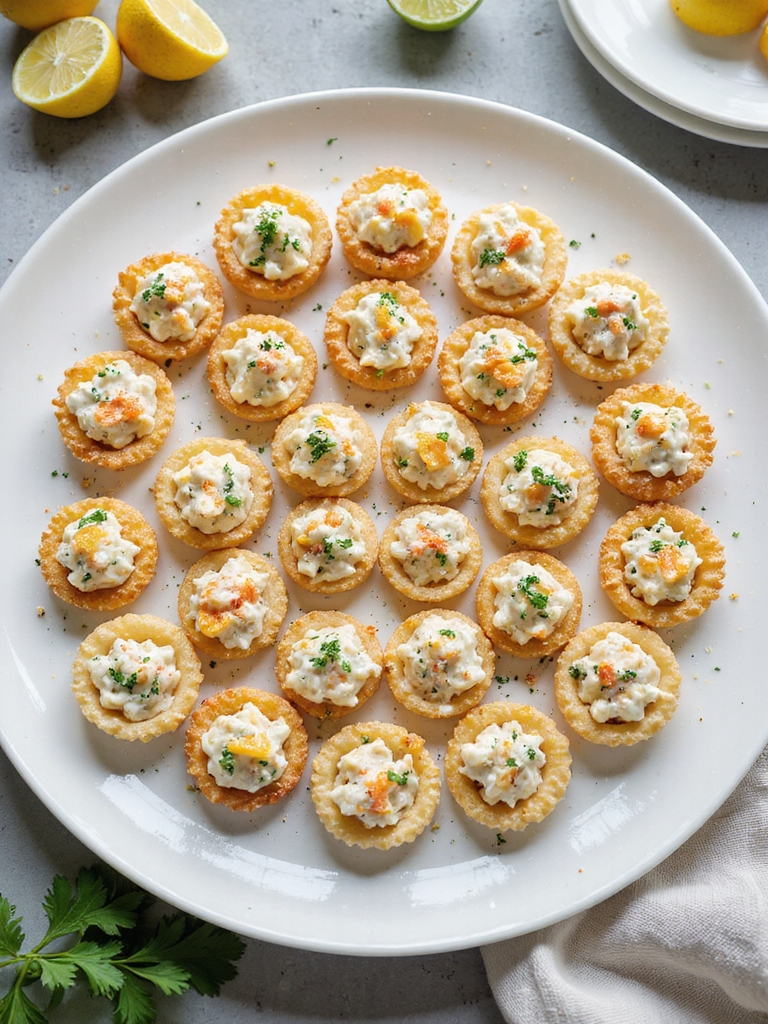 bite sized crab phyllo cups