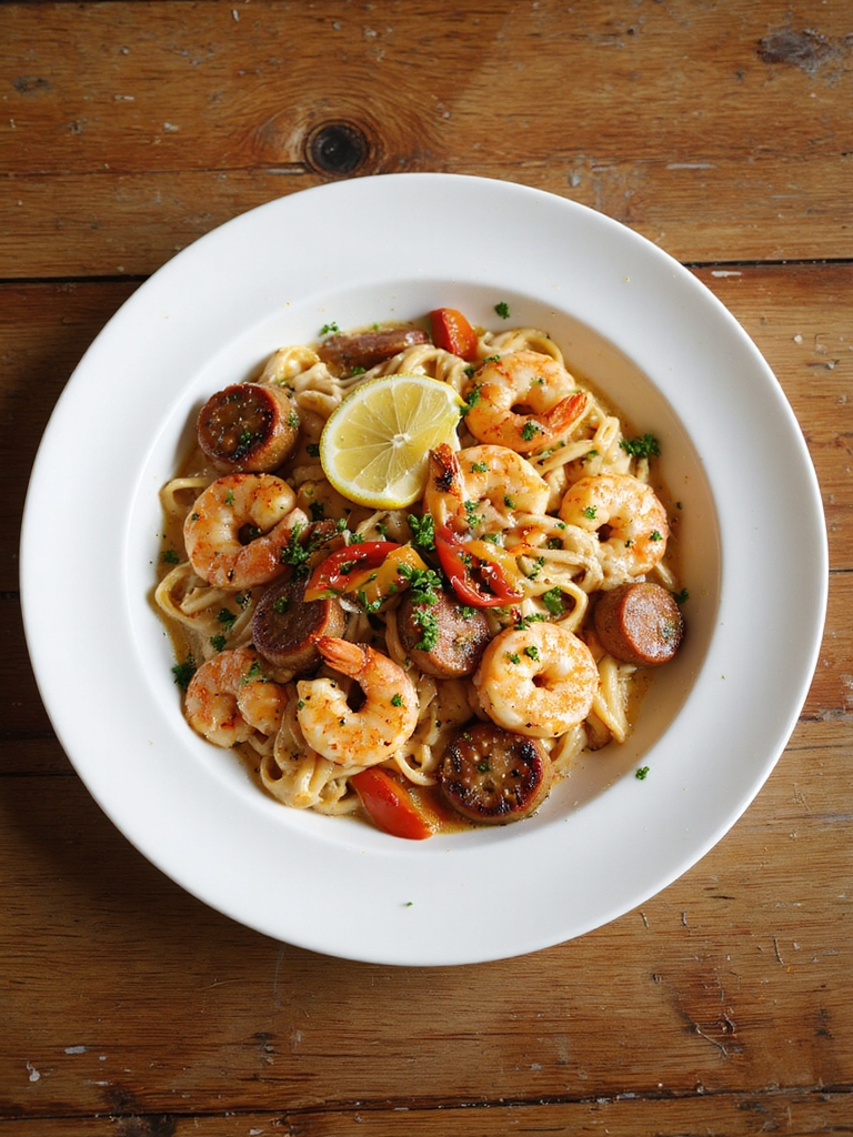 blackened shrimp andouille pasta