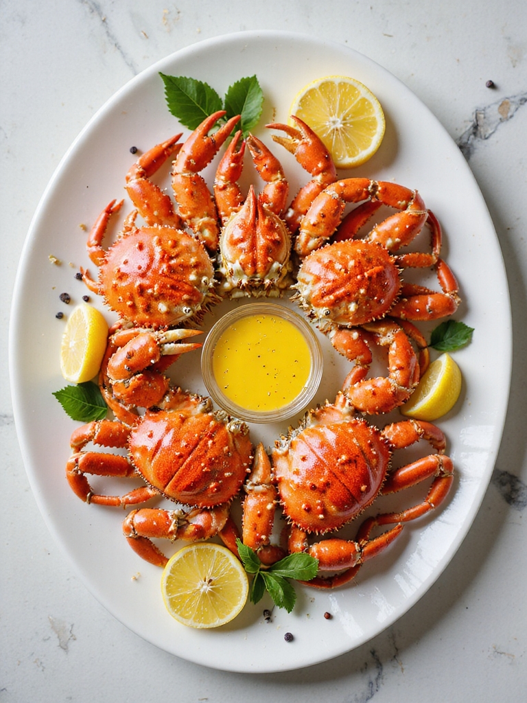 boiled snow crab legs