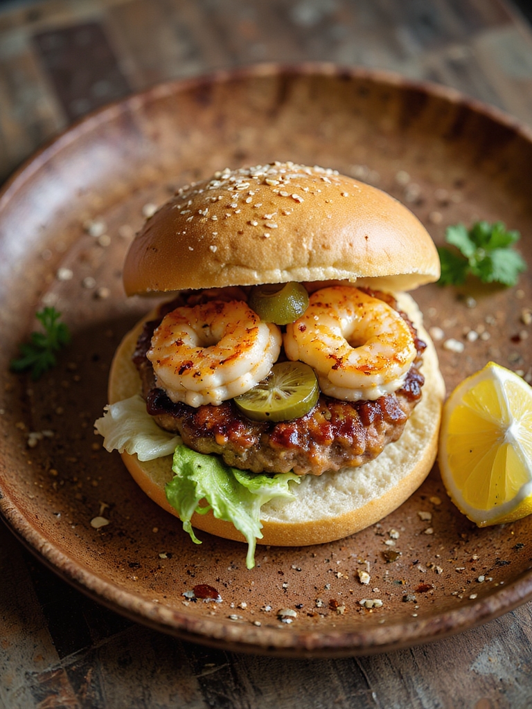 bold cajun shrimp burgers