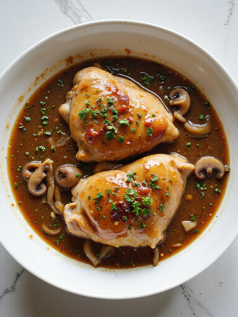 bone in thighs savory gravy
