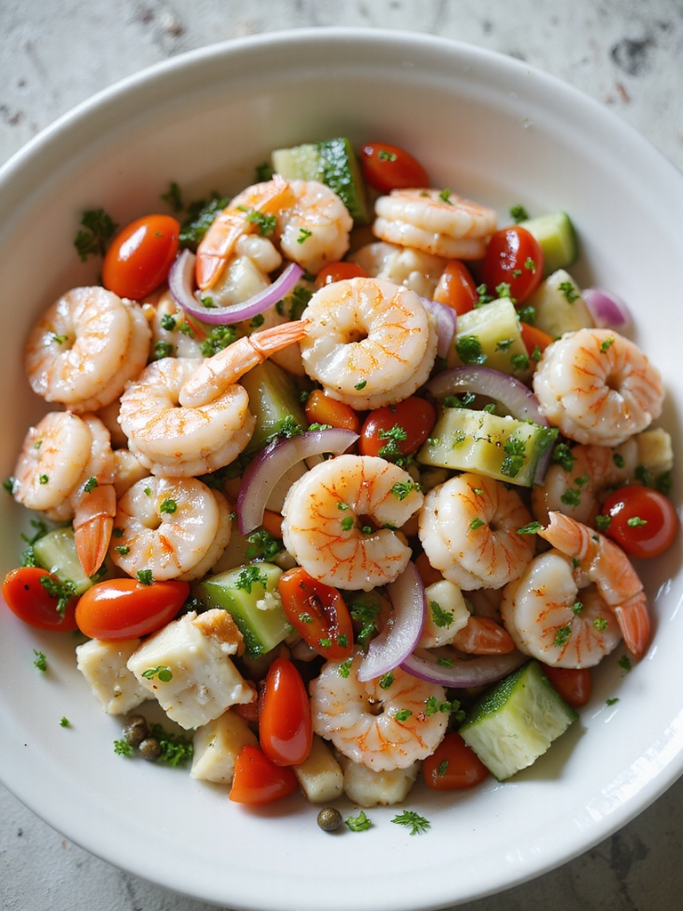 bright chilled seafood salad