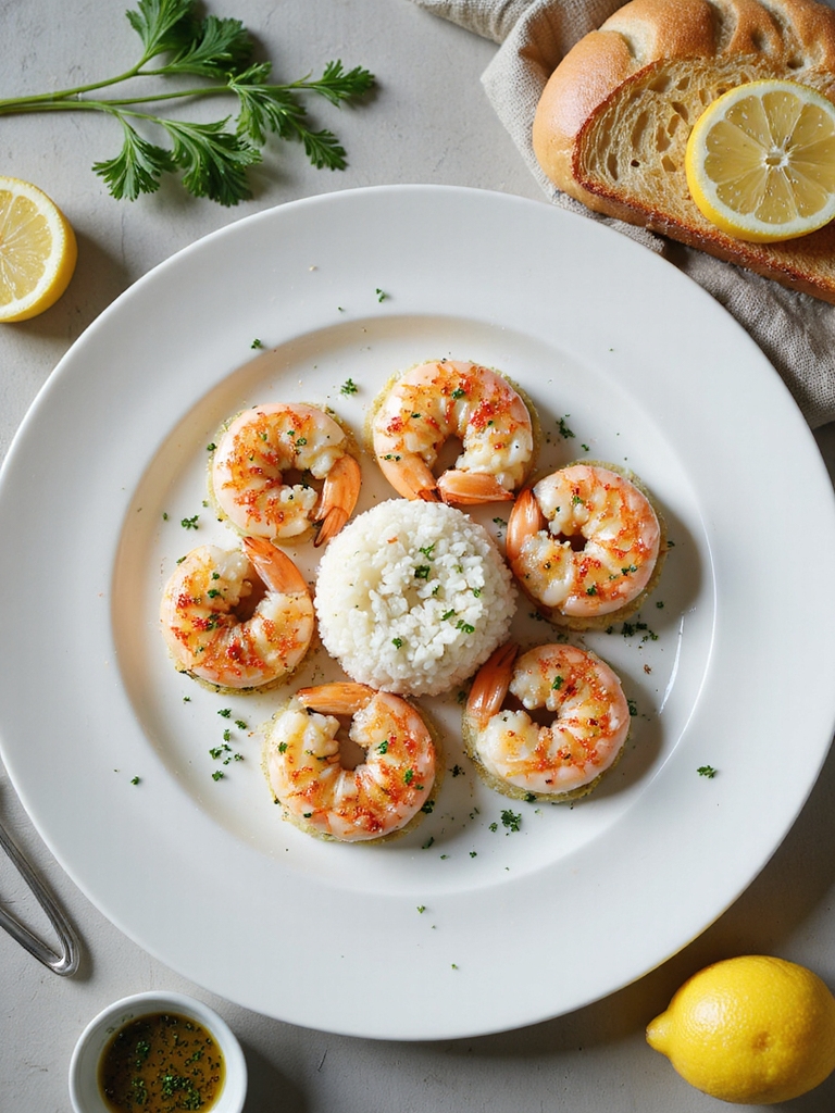 bright citrus breadcrumb stuffed shrimp