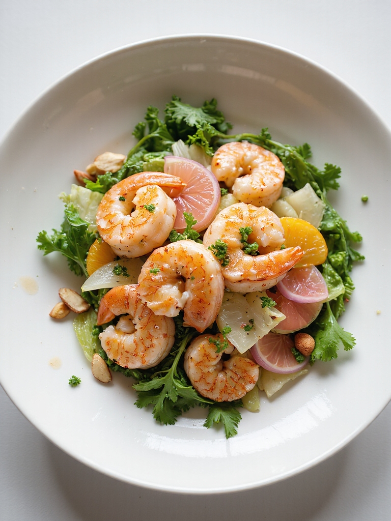 bright citrus fennel shrimp salad