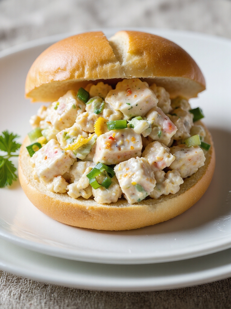 bright citrus scallion crab roll