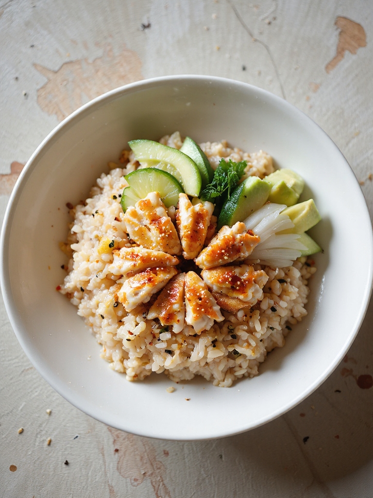 bright citrus sesame crab bowl