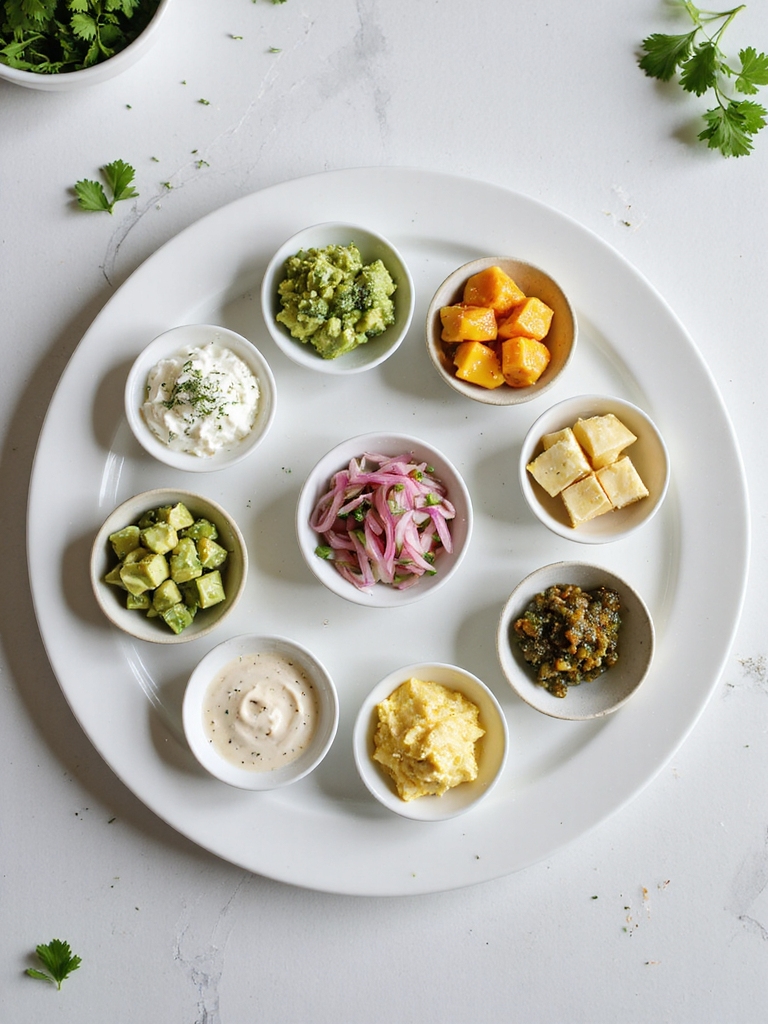 bright creamy tangy salmon toppings