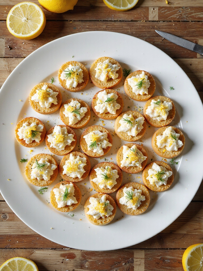 bright lemon dill crab crisps