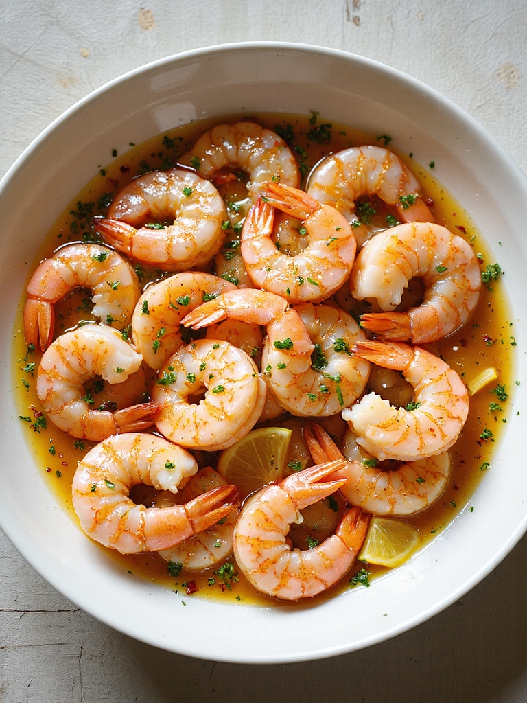 bright lemon garlic shrimp marinade