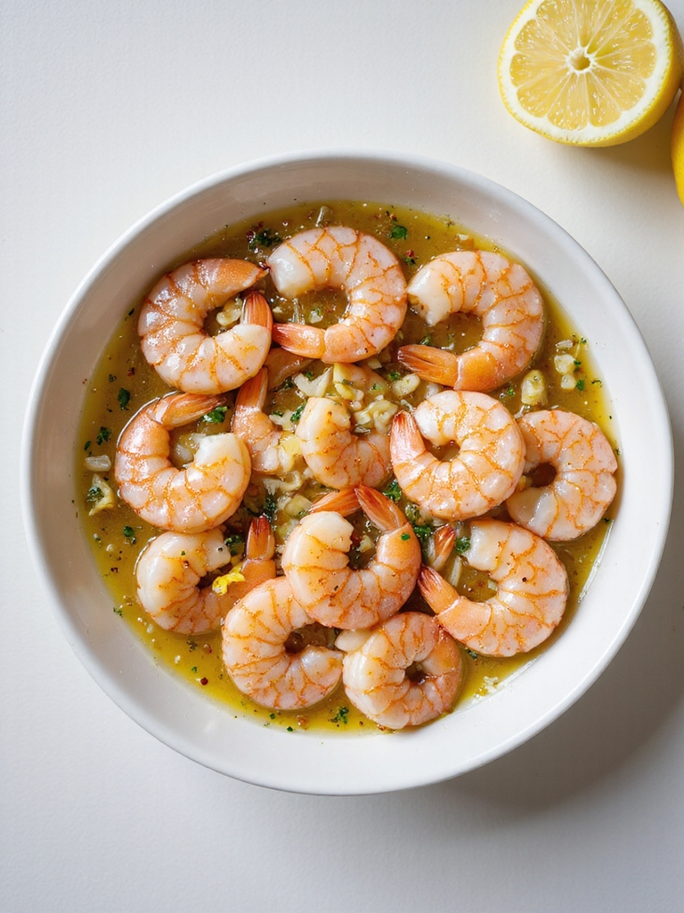 bright lemon garlic shrimp marinade