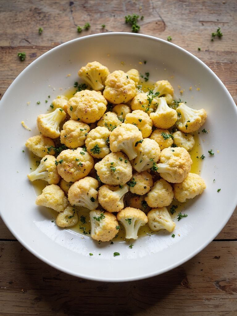 bright lemon herb cauliflower