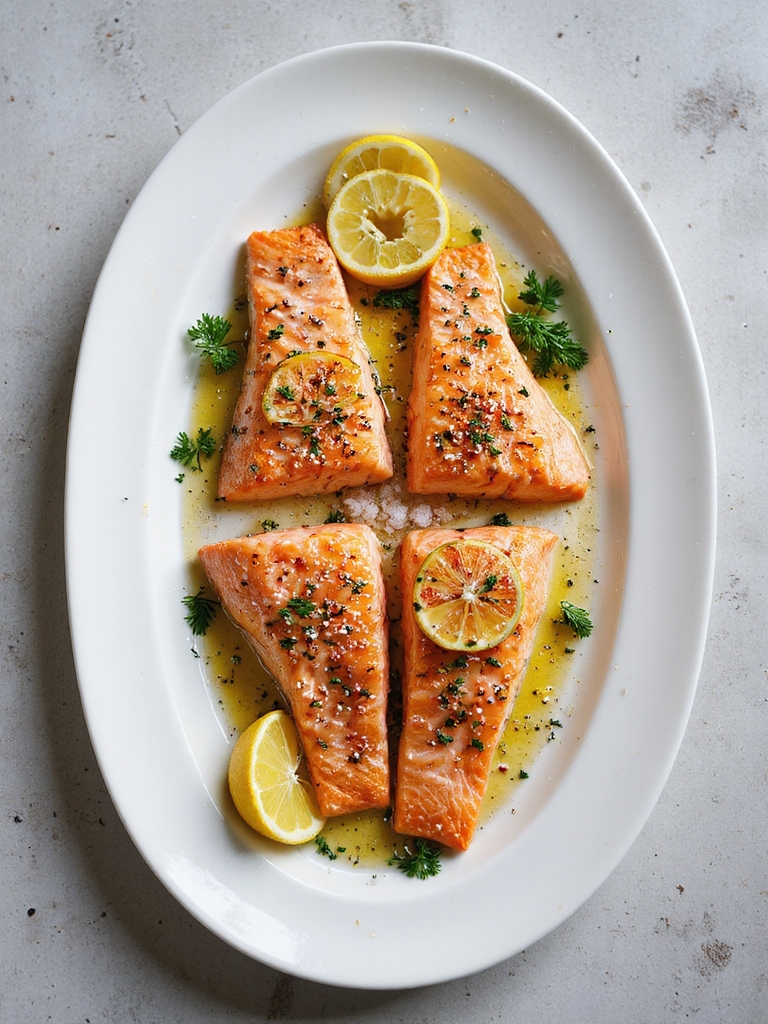 bright lemon herb grilled salmon