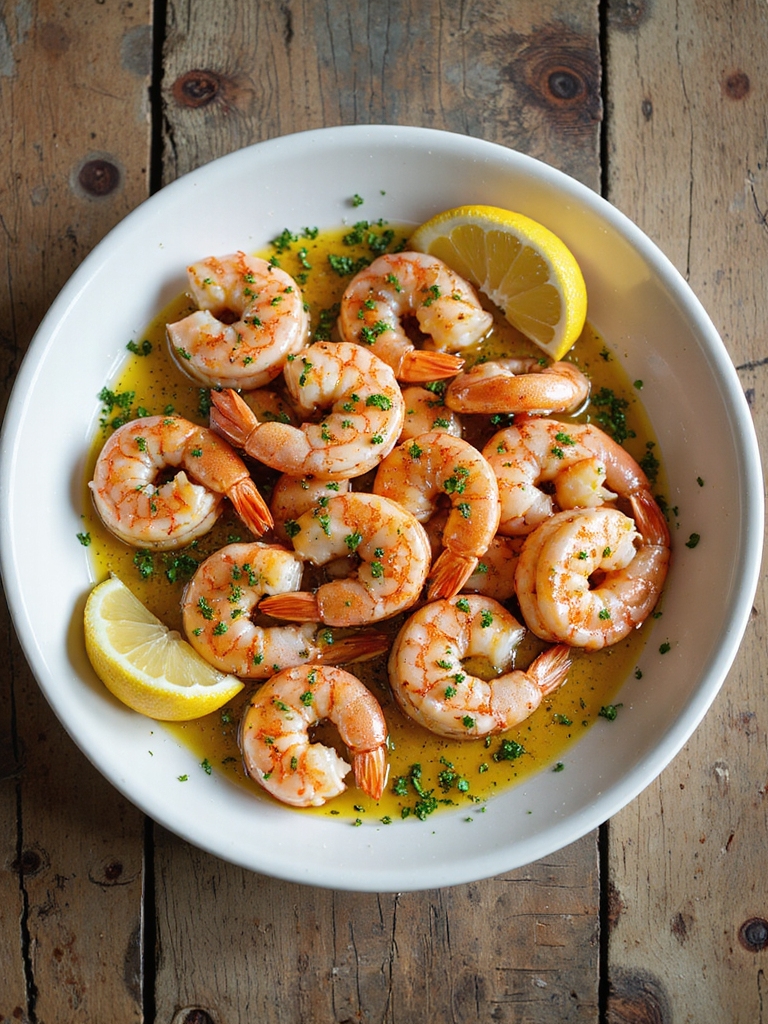 bright lemon herb grilled shrimp