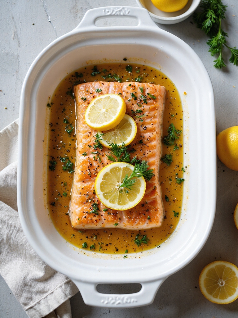 bright lemon herb oven baked salmon