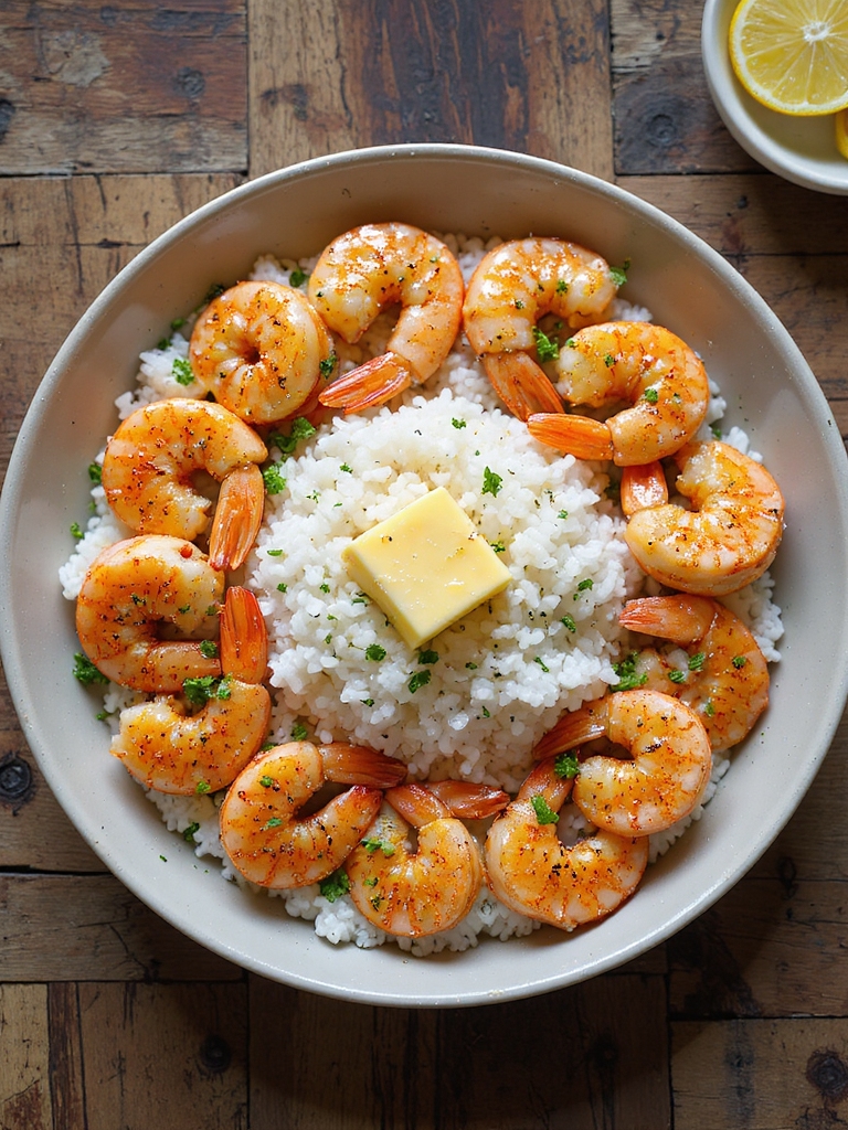 bright lemon pepper air fried shrimp