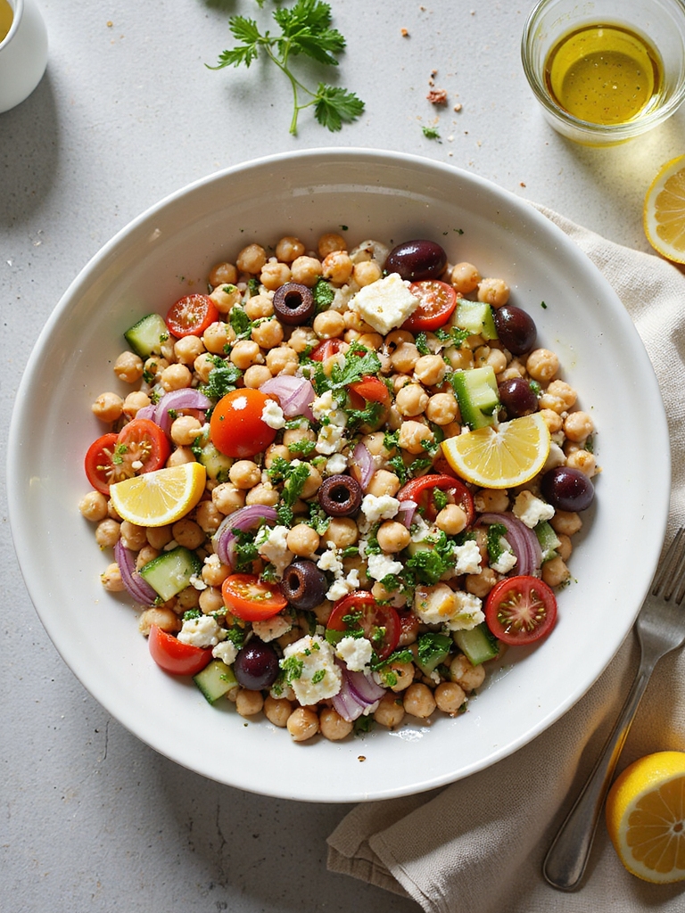 bright mediterranean chickpea salad