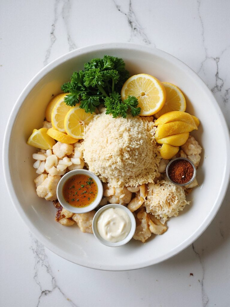 bright savory lemon herbed crabballs