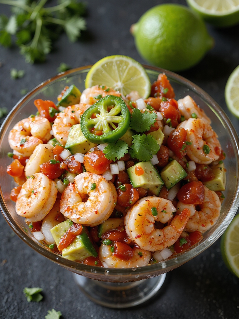 bright tangy veracruz shrimp cocktail