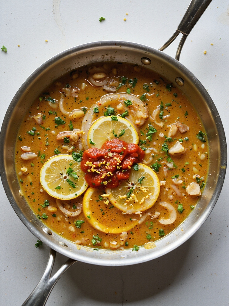 bright umami citrus seafood broth