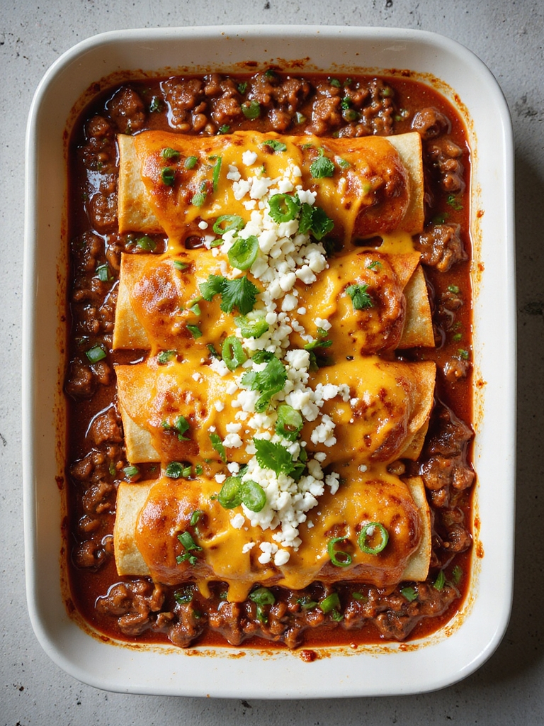 bubbly golden cheese enchiladas