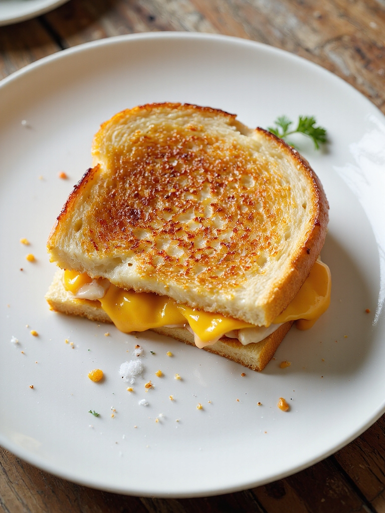 buttered air fried grilled cheese