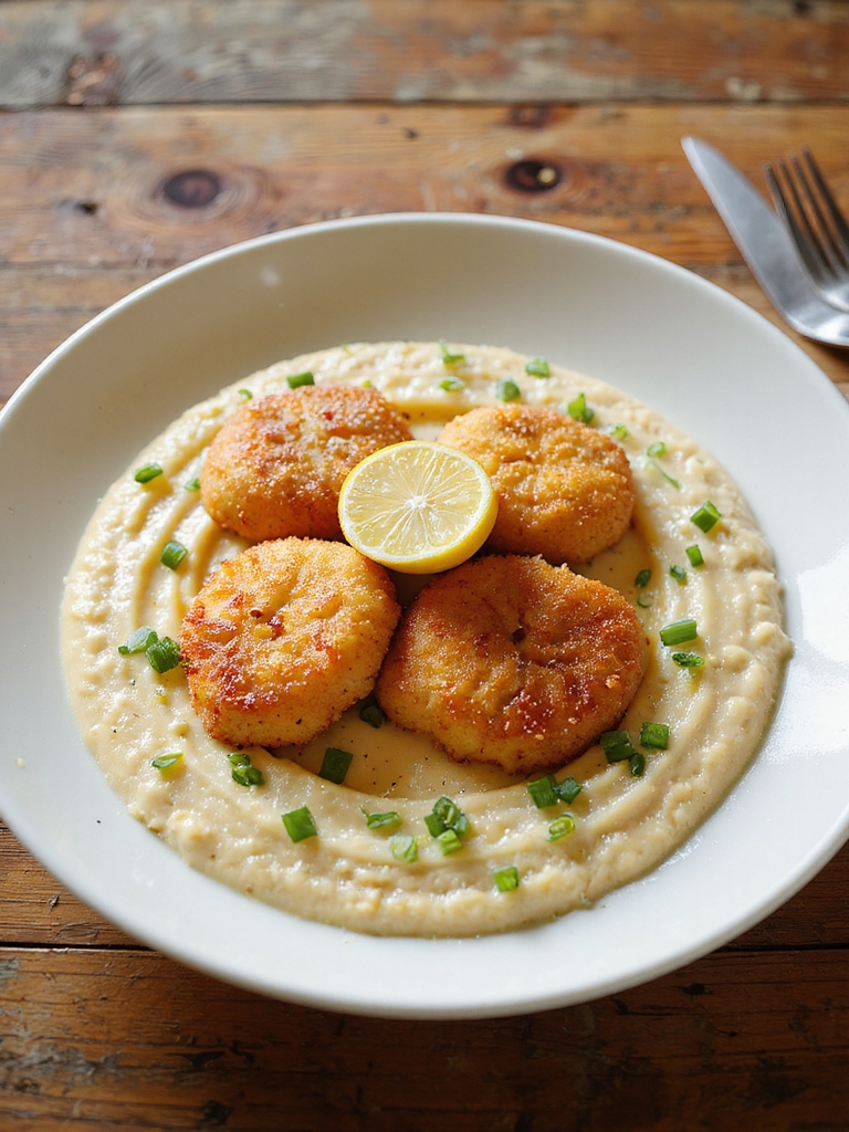 buttermilk battered fish with cheddar