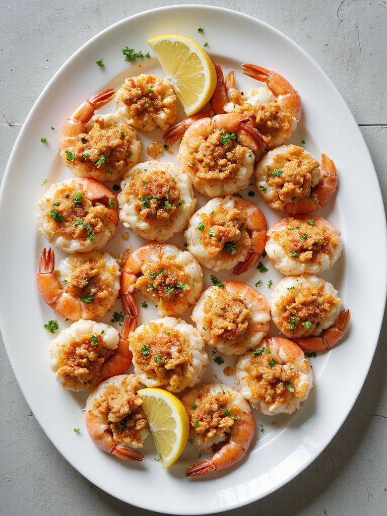 buttery crab stuffed shrimp perfection