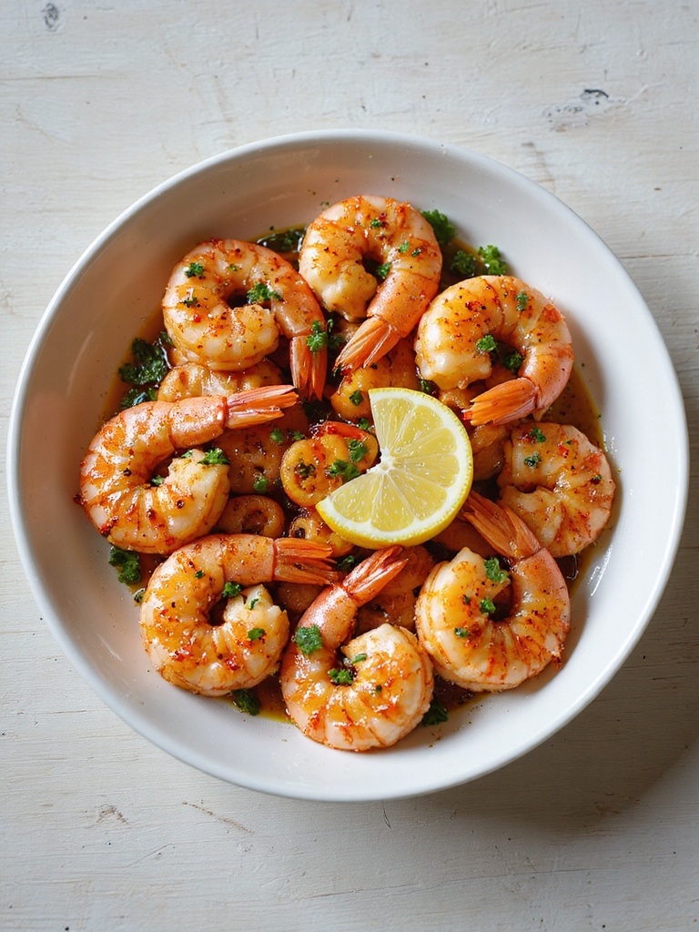 cajun spiced air fried shrimp