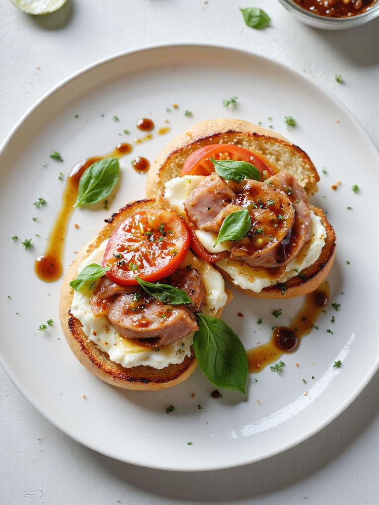 caprese style tuna panini