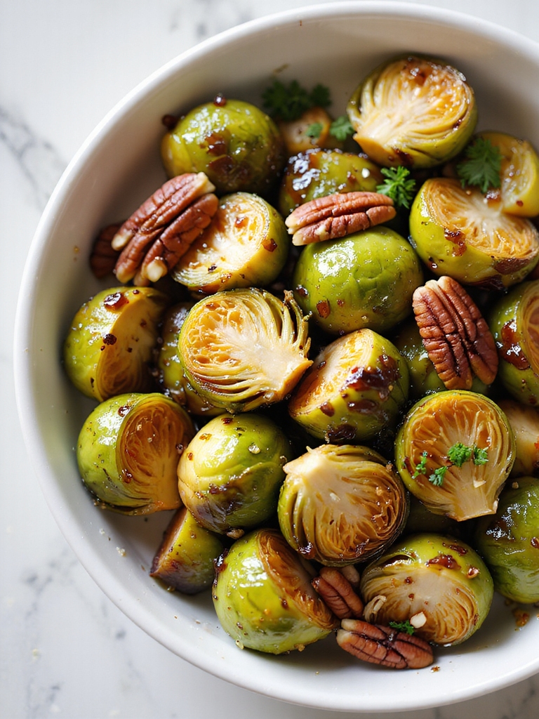 caramelized maple mustard brussels sprouts