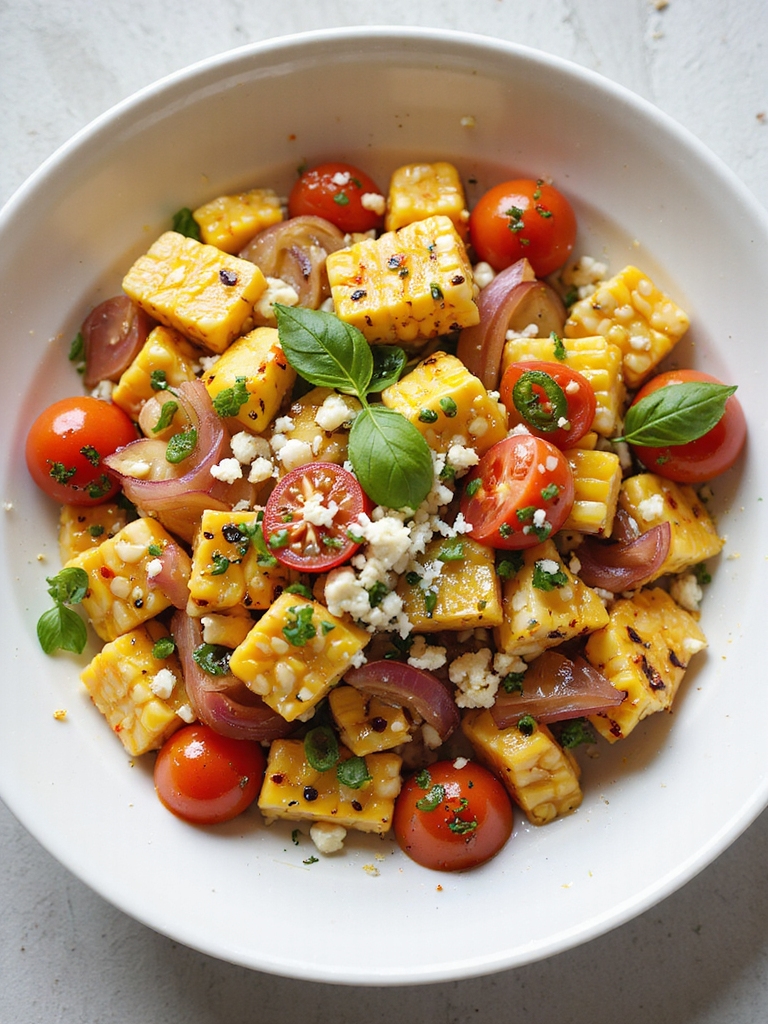 charred corn tomato succotash